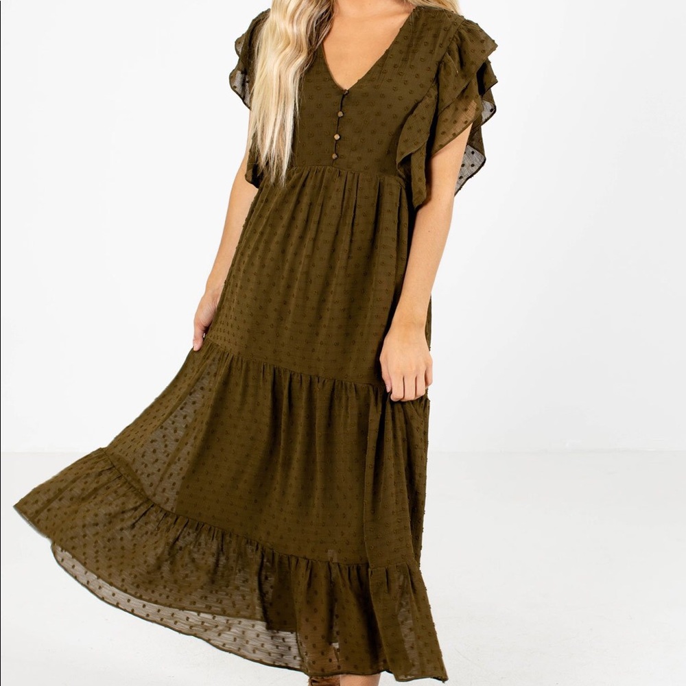 Olive Green Dress NWOT